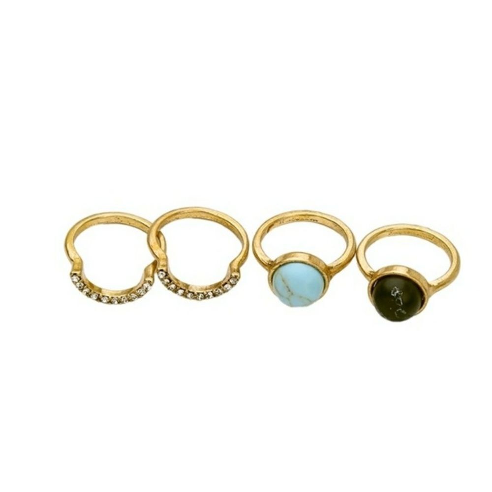 2/$20💥 Eye Pop Supply Set of 4 Knuckle Midi Rings